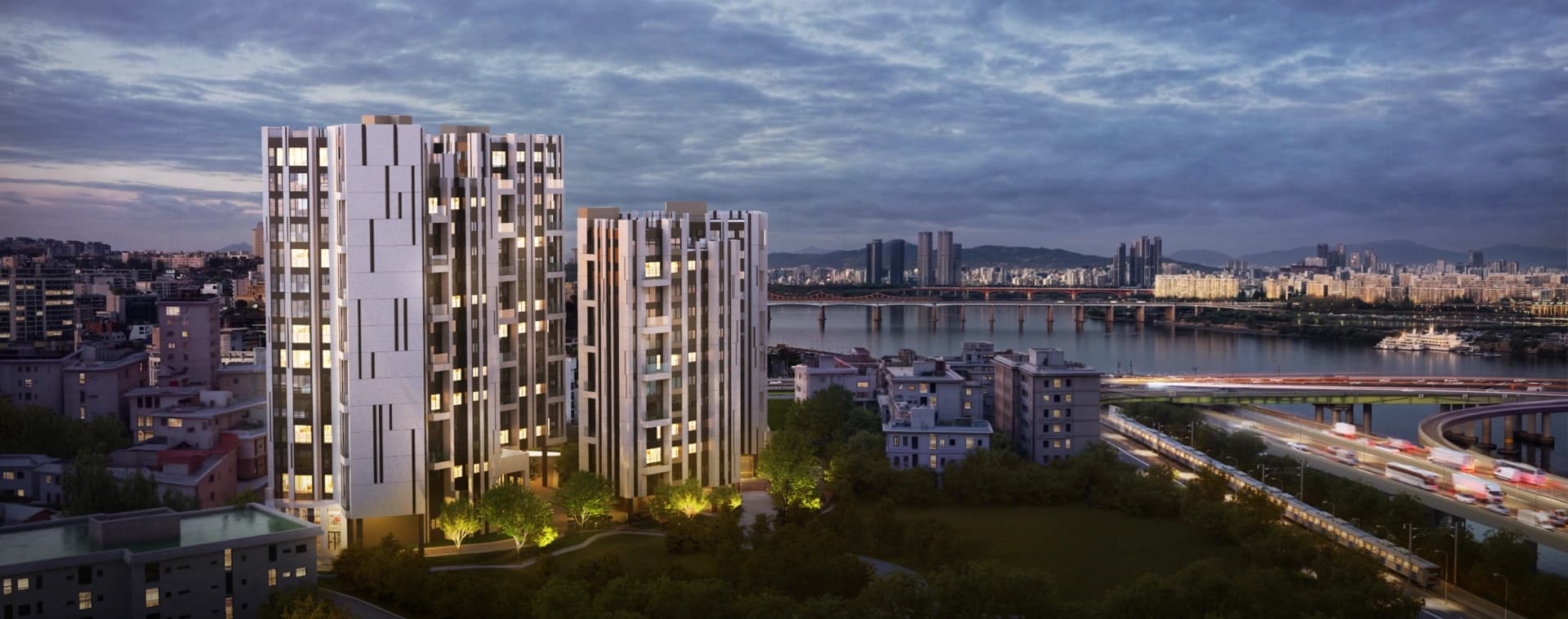 디 애스턴 한남 한남동 아파트 건물 전경